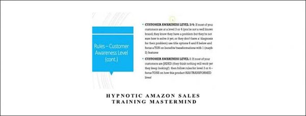 Hypnotic Amazon Sales Training Mastermind