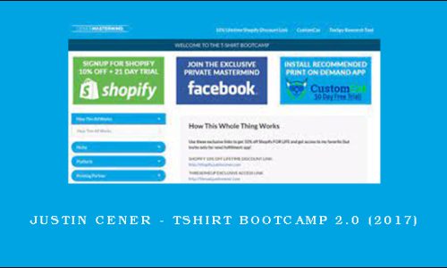 Justin Cener – TShirt Bootcamp 2.0 (2017)