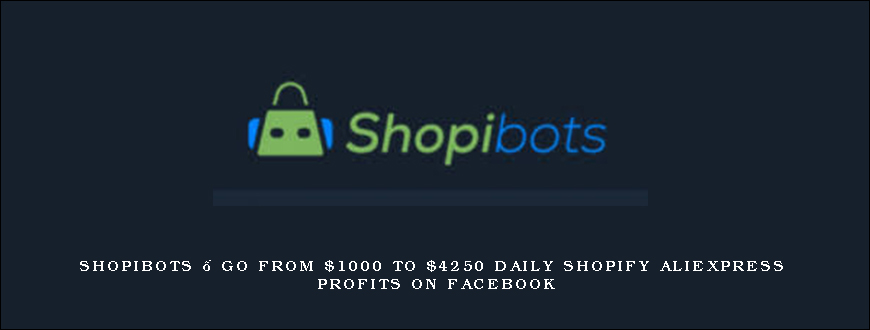 Shopibots – Go From $1000 To $4250 Daily Shopify AliExpress Profits On Facebook