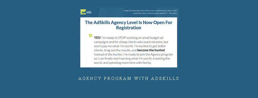 Agency Program with AdSkills