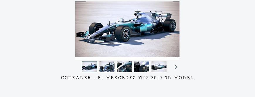 CGTrader – F1 Mercedes W08 2017 3D model