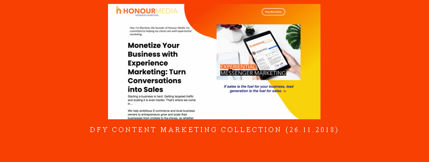 DFY Content Marketing Collection (26.11.2018)